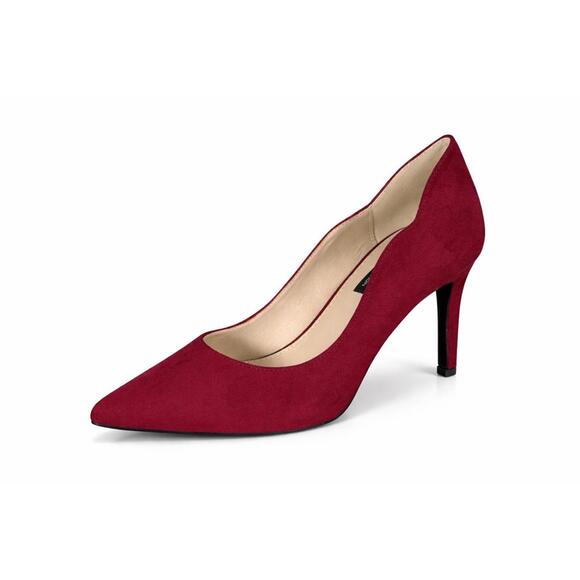 French Connection Shoes - French Connection Burgundy Suede Pointed Toe Stiletto Heels Size 9 NWB